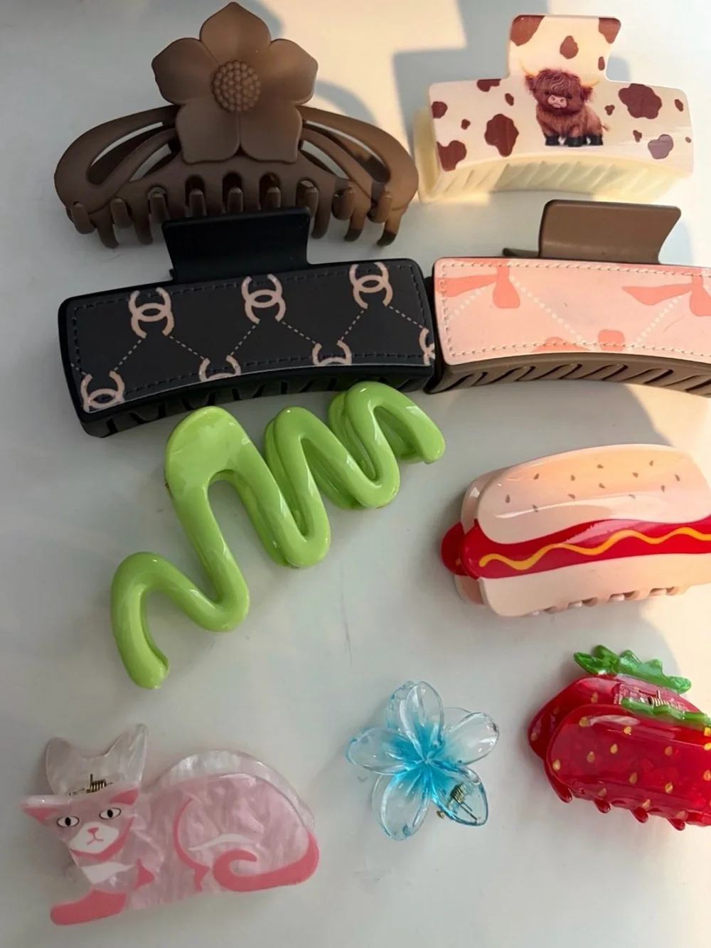 Cute Hair Claw Clips- Bundle of 11 Clips